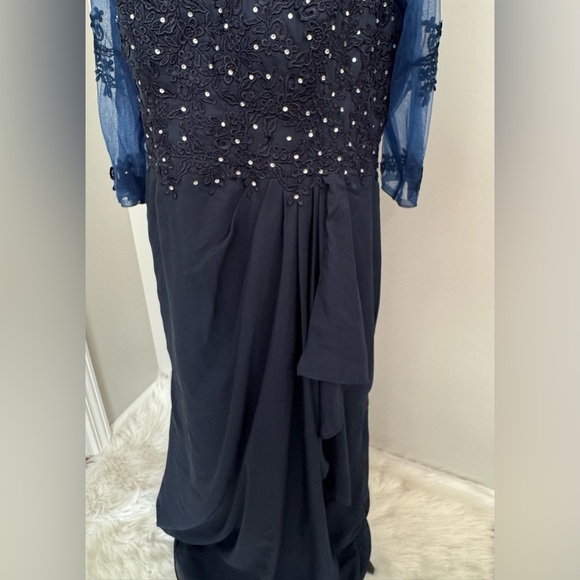 Navy Blue Mother of Bride Dress - Picture 5 of 6